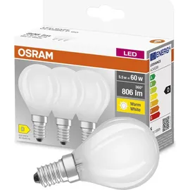 osram homelighting LED-Birne 5,5W E14 Warmweiß 3 St.