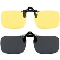 Musivon Sonnenbrillen Aufsatz für Brillenträger - Herren Polarisiert Nachtfahrbrille Clip für Sehstärke - 62*40