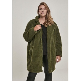 URBAN CLASSICS Damen Ladies Oversized Sherpa Coat Mantel, grün (olive) 00176), Medium (Herstellergröße: M