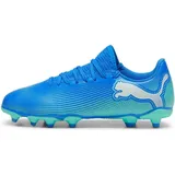 Puma Future 7 Play FG/AG Jr Soccer Shoe, Hyperlink Blue-Mint White, 34