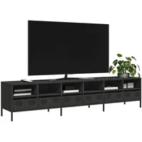 VidaXL TV-Schrank Schwarz 202x39x43,5 cm Kaltgewalzter Stahl