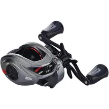 Abu Garcia MAX Low Profile Rolle - Baitcaster Angelrolle für Raubfischangeln - Hecht, Barsch, Zander, Grey/Red, 41