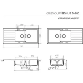 Schock Signus D-200 Unterbau bronze