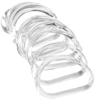 Hopbucan 10 StüCk Transparenter D Form Hand Tasche Geld BöRsen für Hand Gefertigte Strand Hand Geld BöRsen Griffe