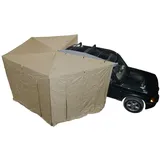 Prime Tech Prime Wing 270 Markise in beige, auch für Autodachzelte - Beifahrerseite, komplett mit Seitenteilen – Diverse Farben