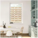 Lichtblick Fensterfolie selbstklebend, Sichtschutz, Boho Zig Zag - Gelb B/L: ca. 100x180 cm