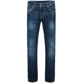Camp David Straight-Jeans »NI:CO:R611« mit markanten Steppnähten 33, Länge 30, blau Herren, Gr. - dark-used, , 13495163-33 Länge 30