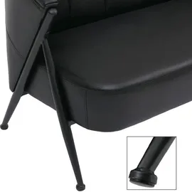 Mendler Sessel HWC-P30 Kunstleder 65 x 74 x 0 cm Schwarz