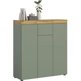 OTTO home Highboard 105 x 115 x 37 cm smoke grün / Wotan Eiche (Nachbildung)
