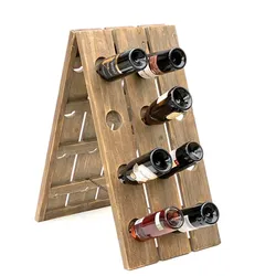 DanDiBo Rüttelbrett Weinregal Flaschenregal für 24 Flaschen aus Holz 96171 Natur Vintage dunkel