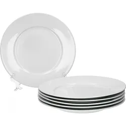 Van Well | URBAN Eßteller flach 27 cm grau 6er Set  - Steinzeug  modernes Geschirr, funktional & stylish
