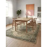 benuta Nest Vintage Teppich Casa - Beige/Türkis 300x400 cm - Teppich für Wohnzimmer, Schlafzimmer und Flur - Pflegeleicht - Fußbodenheizung Geeignet