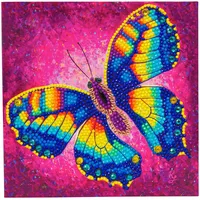 Craft Buddy Ltd. Crystal Art Grußkarte Schmetterling 18x18 cm