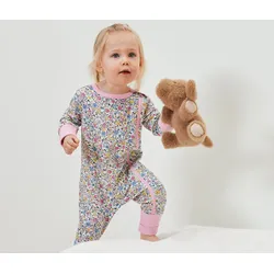 Tchibo - Baby-Pyjama - Baby - Gr. 62/68 - rosa/geblümt