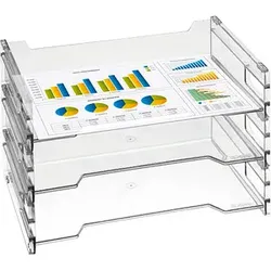 3 herlitz Briefablagen transparent