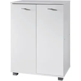 KADIMA DESIGN Schuhschrank 60 x 90 x 35 cm weiß / weiß