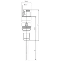 Lutronic 1086 Sensor-/Aktor-Steckverbinder, konfektioniert M12 Stecker, gerade 5.00m Polzahl