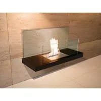 Radius Echtfeuer-Dekokamin Wall Flame 2 – Bio-Ethanol Wandkamin für Innen & Außen, TÜV-geprüft schwarz