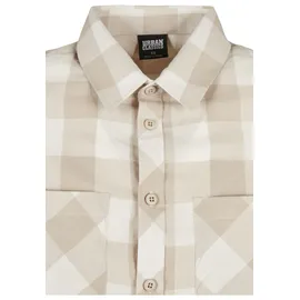 URBAN CLASSICS Turnup Checked Flanell Shirt Beige S