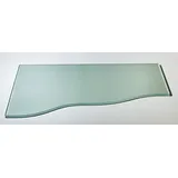 Dekoleidenschaft Glasregal Wandregal Wave in 4 Farben & 2 Größen, 10mm starker Glasboden inkl. Wandclips, Glasablage Glas Regal (satiniert 90x30 cm mit Wandclips Maxi Silber)