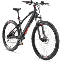 Telefunken M924 29 Zoll mit 9 Gang Shimano Kettenschaltung, Mountainbike Hinterradmotor 250W / 36V Li-Ion Akku