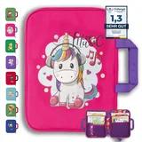 GRINSEZWERGE Tasche für TipToi im Einhorn Design I Aufbewahrung für TipToi Stift, Bücher & Zubehör I Kinder Tablet Tasche I Tragetasche für Edurino Figuren