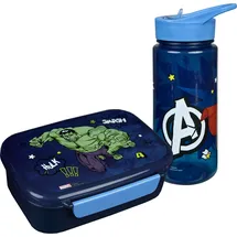 Scooli Lunchbox SCOOLI "Brotzeitdose & Trinkflasche, Avengers", Kinder, bunt (avengers), Lebensmittelaufbewahrungsbehälter Lunchbox, mit Trinkflasche