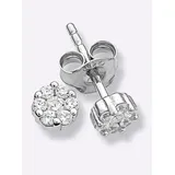 Smart Jewel Ohrstecker Blüte Zirkonia Silber 925 925