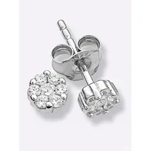 Smart Jewel Ohrstecker Blüte Zirkonia Silber 925 925