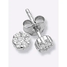 Smart Jewel Ohrstecker Blüte Zirkonia Silber 925 925