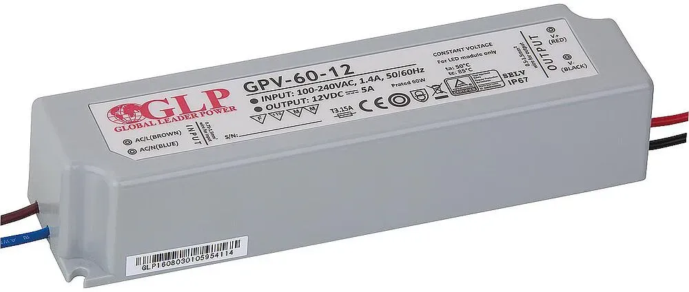 Trafo für Leuchtmittel 12V, 0-60 Watt, IP67 Evenes