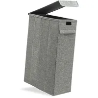 Dune Design DuneDesign 50 Liter Wäschekorb mit Deckel 20 x 40 x 60 cm Grau