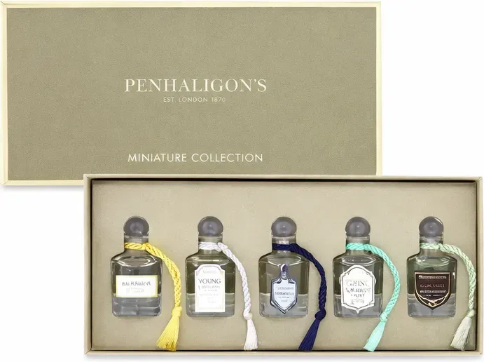 Penhaligon’s Mini-Duftset 5×5ml (Blenheim Bouquet + Young Gentleman + Black Rose Oud + Gin & Tonic + Royal Oak)