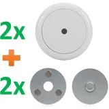 smartwares 2er Rauchmelder mini Set mit Magnetbefestigung