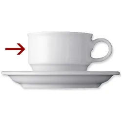 THOMAS 6 x Kaffeeobertasse, Inhalt: 0,18 ltr., flach,