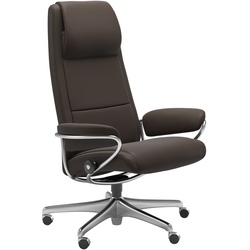 STRESSLESS Bürostuhl Paris Office High Back Leder Braun Batick Brown