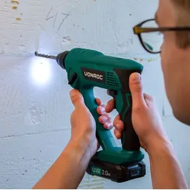 VONROC VPower 20 V inkl. 2 x 2,0 Ah + Ladegerät