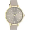 Quarzuhr OOZOO, grau (taupe), Armbanduhren, Damen, Armbanduhr, Damenuhr, Lederarmband, analog