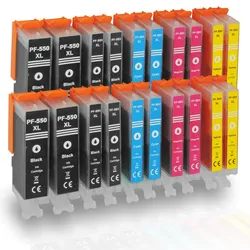 20 Tinten von D&C kompatibel Canon PGI-550 XL, CLI-551 XL Druckerpatronen Tintenset alle Farben