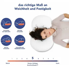 MKS Wolken-Tiefschlaf-Kissen 63 x 35 cm Weiß