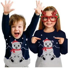 UNITED LABELS Winterpullover - Eisbär blau | Gr.: 110-116