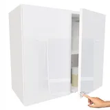 Miradu Kleine Badezimmermöbel Hängeschrank, Geräumiger medizinschrank, Modern Wandschrank, Kleiner Schrank, badezimmerschrank hängend, medizinschrank hängend, (Weißer Hochglanz, 52x60x30)