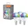LEDVANCE Smarte LED-Lampe mit WiFi Technologie, Sockel E14, Dimmbar, Lichtfarbe änderbar (2700-6500K), RGB Farben änderbar, ersetzt Glühlampen mit 40 W, SMART+ WiFi Mini Bulb Multicolour, 3er-Pack
