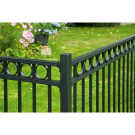 GAH Alberts Metallzaun Circle Anbauset 200 x 120 cm schwarz
