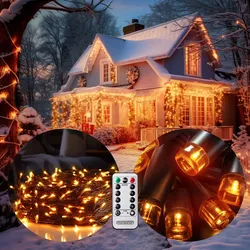 Lichterkette Warmweiß 60m Fernbedienung