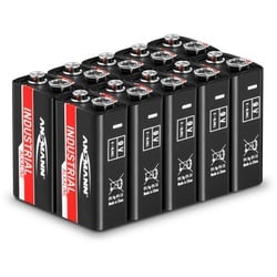 Ansmann Ansmann INDUSTRIAL Alkaline-Batterien - 10 x 9 V Blockbatterien 6LR61