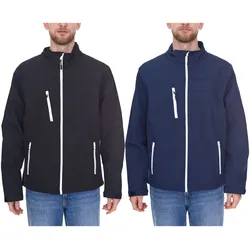 SANTINO Herren Softshell-Jacke wasserabweisende Outdoor-Jacke Alltags-Jacke in Blau oder Schwarz - L