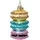 SIKORA Macarons 3er Kekse besondere Weihnachtskugel Glas Christbaumschmuck Deko Figur Weihnachten Anhänger Ornament - Trend Line - BS532