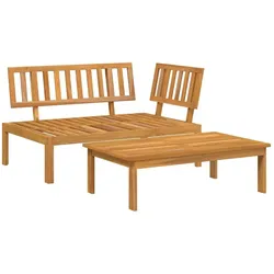vidaXL 2-tlg. Garten-Sofagarnitur aus Paletten Massivholz Akazie
