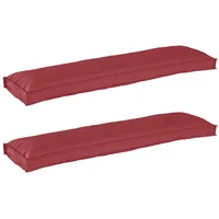 VidaXL Palettensitzkissen für Bank 2 Stück Weinrot 150x40x8 cm